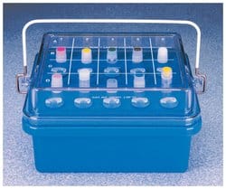 Compact laboratory benchtop chiller providing precise cooling for analytical instruments and research equipment