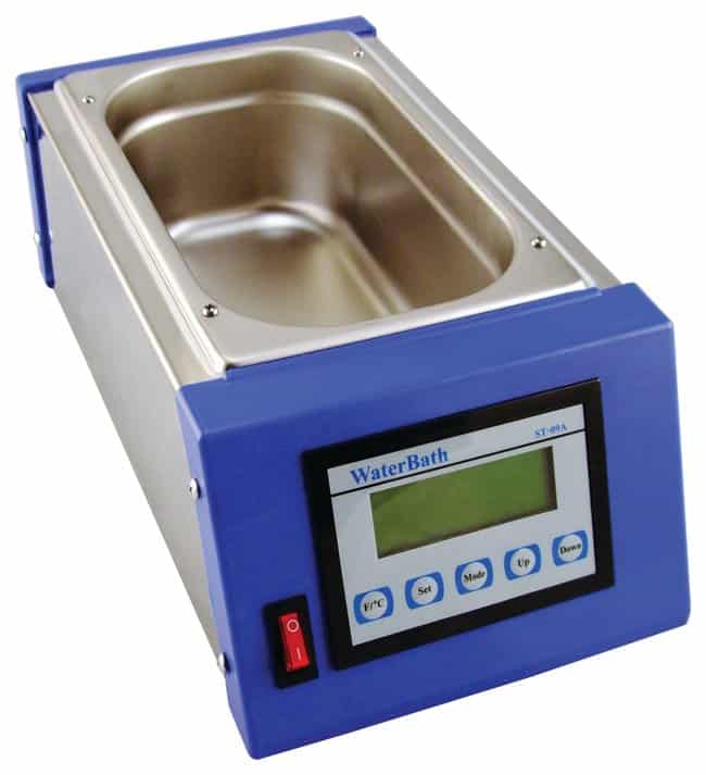 Laboratory water bath providing stable temperature-controlled environment for sample incubation and testing