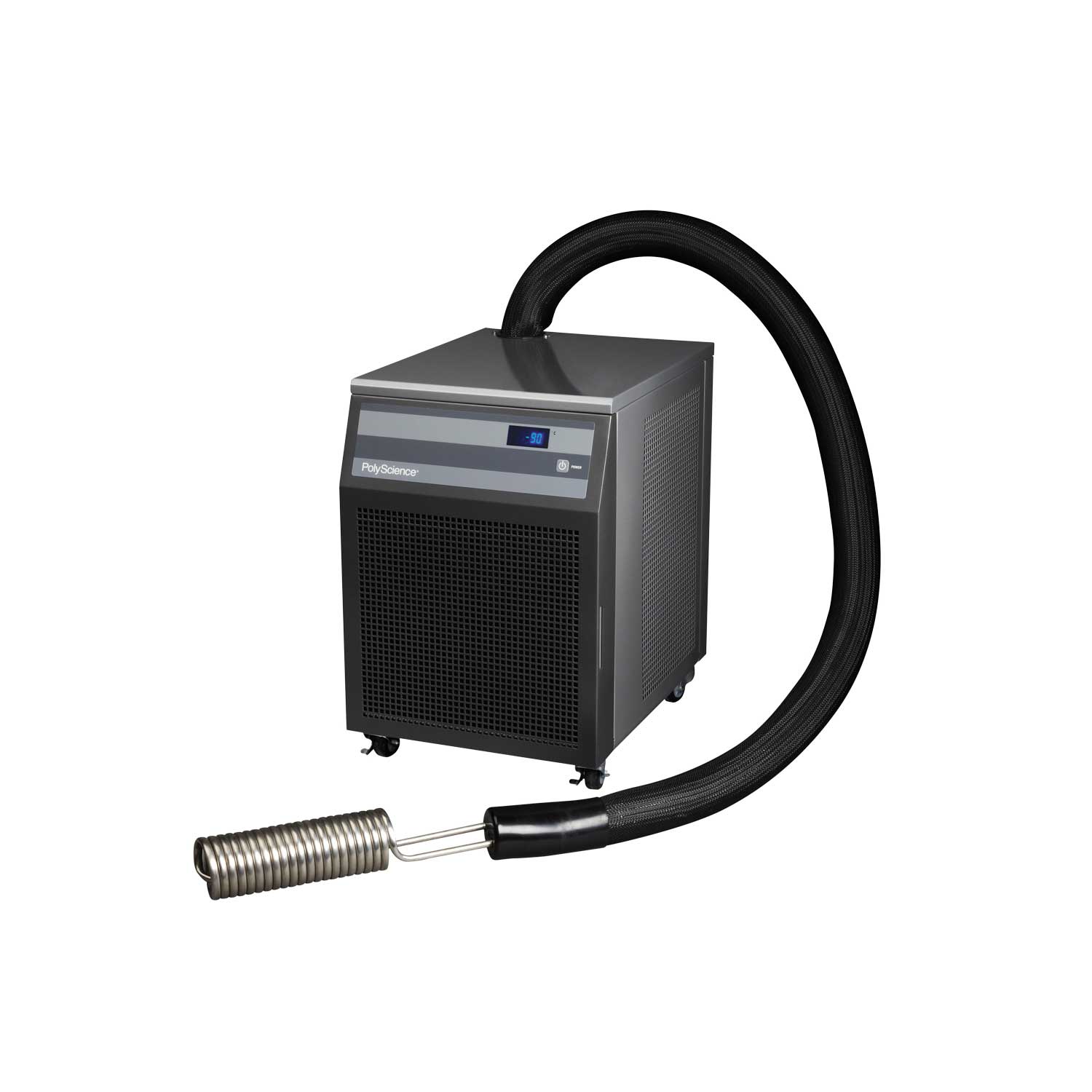 Laboratory immersion chiller probe used for precise temperature control in scientific research and testing