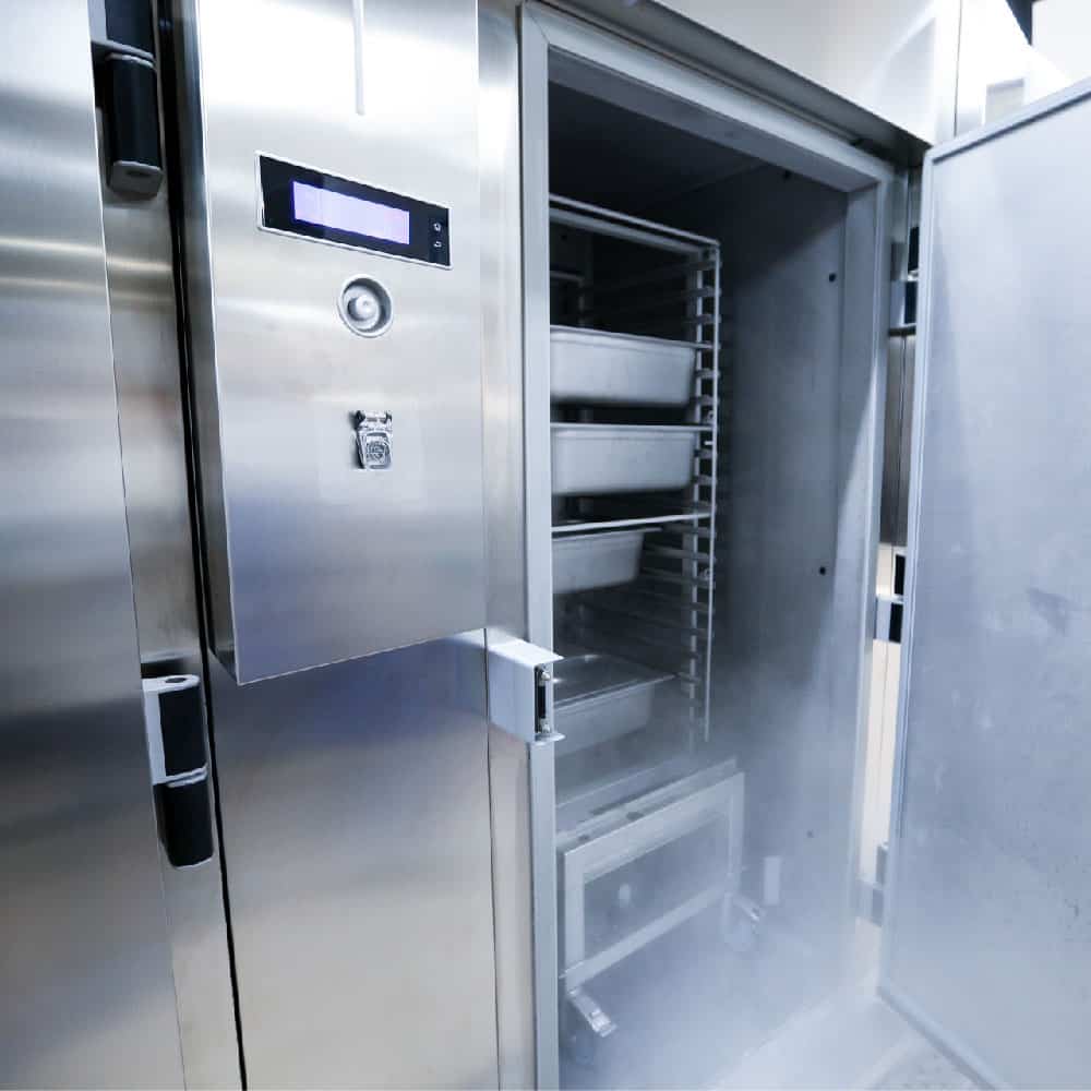 Commercial blast chiller unit used in food processing and rapid cooling applications