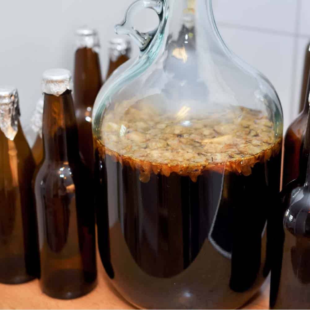 Homebrewing setup with fermentation vessels requiring temperature control