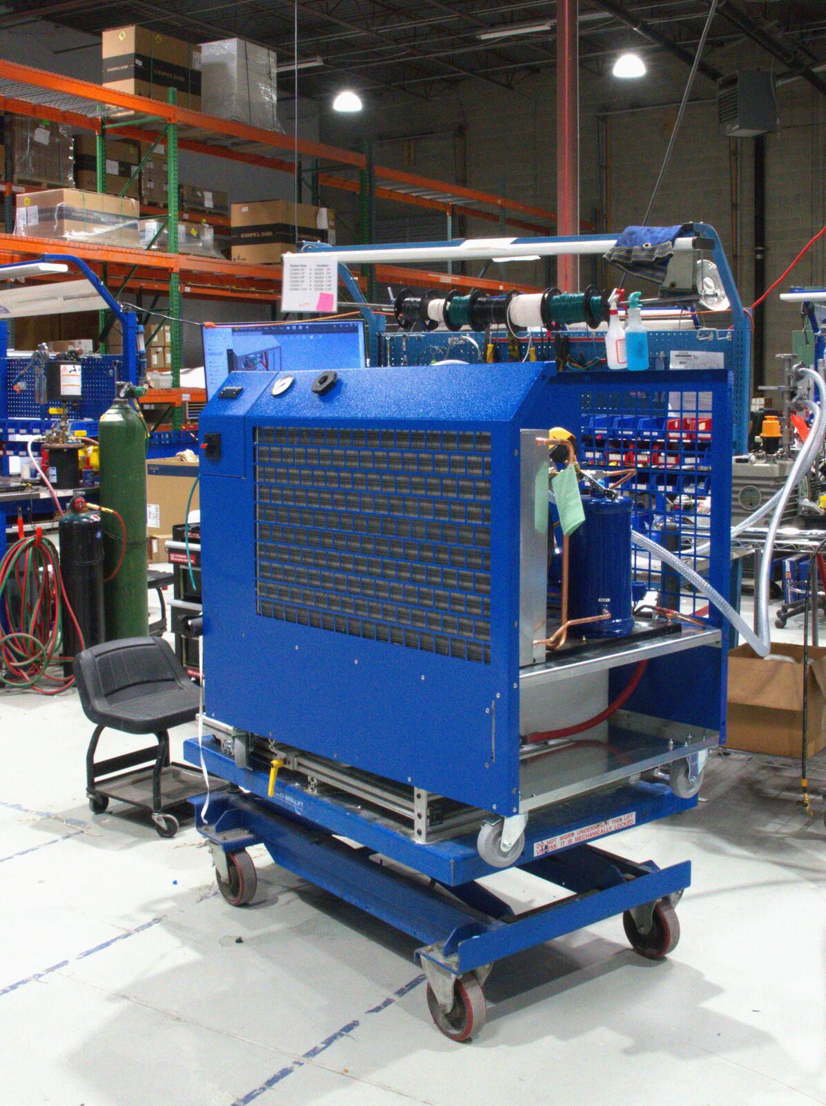 Chiller unit undergoing testing at the North Slope Chillers facility