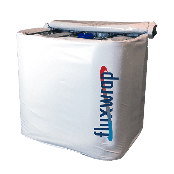 Fluxwrap 275 Gallon IBC tote cooling jacket by North Slope Chillers — large-volume fluid channel wrap for bulk container heating and cooling