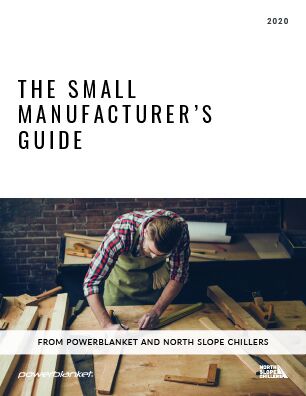 Cover of the Small Manufacturers Guide by North Slope Chillers covering cooling solutions designed for small-scale manufacturing operations