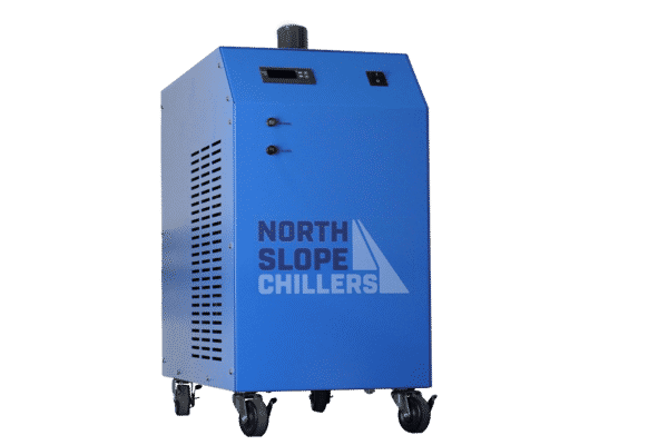 blue portable industrial chiller from North Slope Chillers