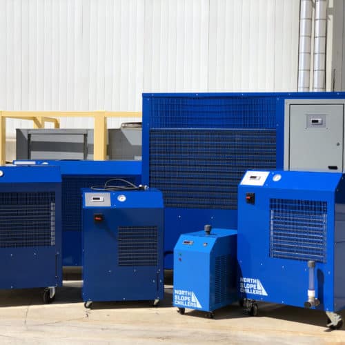 Collection of industrial chillers from North Slope Chillers